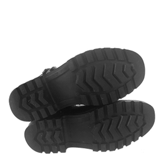 Burberry Black Check Buckle Patent Rain Boots - Picture 6 of 6